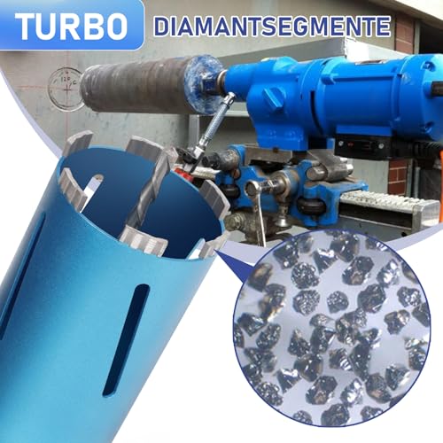 XIIW M22 Diamond Core Drill Bit Socket Countersink, 10 mm Turbo, L 200 mm, Diameter 82 mm, SDS-Plus Adapter - Image 4
