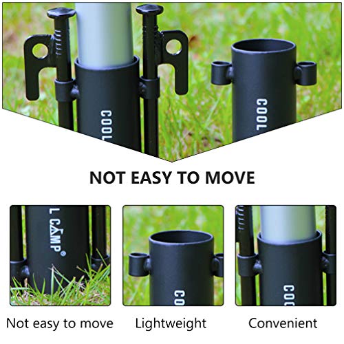 BESPORTBLE Suporte de vara de lona para acampamento de ferro para toldo, suporte de vara de lona, ba