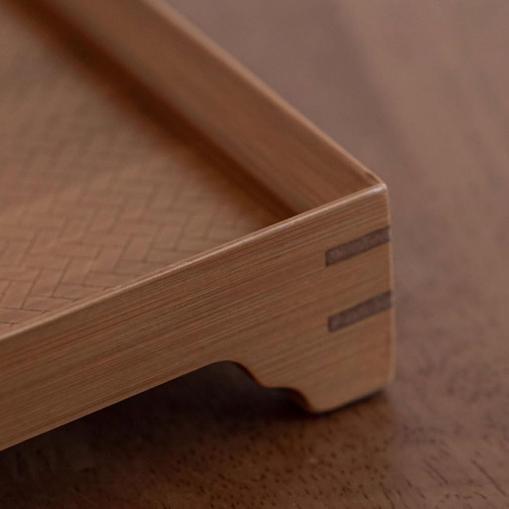 Vassoio da tè in bambù retrò per cerimonie domestiche, semplice vassoio da portata da tavolo per caffè, design elegante per gli amanti del tè per gli appassionati di tè