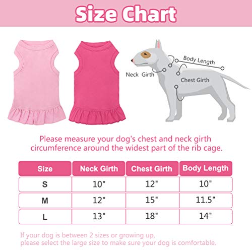 image for BINGPET 2 Pack Blank Dog Shirt Skirt - Soft Breathable Cute Pet Clothe