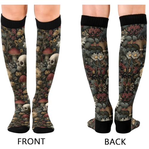 Image of Pigsaly Red White Polka Dot Womens Compression Socks Athletic Tube Sock Knee High Socks Outdoor Sport Socks
