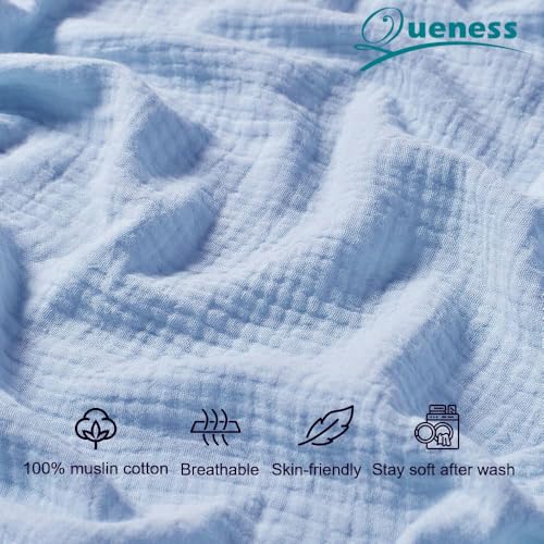 Image of Muslin Crib Sheets for Baby Boys Girls, Neutral Fitted Crib Mattress Sheet