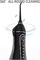 Vista 7 de Irrigador dental inalámbrico para dientes, 6.8 fl oz, irrigador bucal dental profesional, portátil y recargable IPX7 impermeable, limpiador
