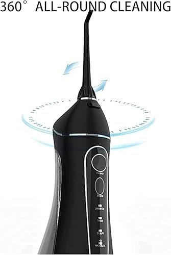 Miniatura 7 de Irrigador dental inalámbrico para dientes, 6.8 fl oz, irrigador bucal dental profesional, portátil y recargable IPX7 impermeable, limpiador de
