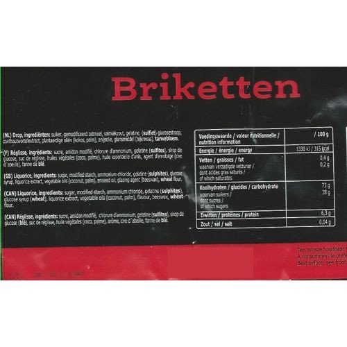 Venco Holland Lakritze 'Dubbelzoute Briketten' 6 Packungen a 1kg (Doppelt gesalzen)