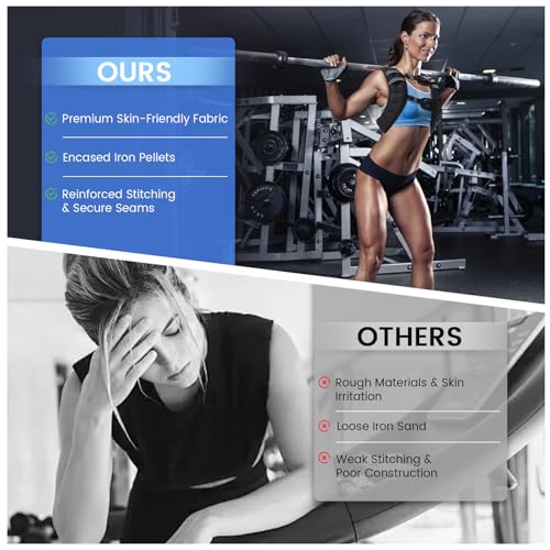 Image of Weighted Vest Woman 6 /8 /12 /16 /20 /25 /30lb Weight Vest for Women Men Body Weight Vests for Walking Strength Training Running Workout Jogging Fitness