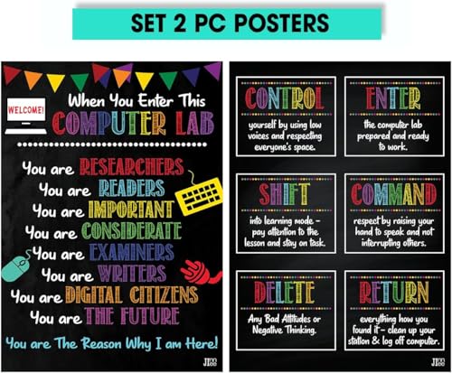 Image of Computer Science Poster 11x17 - STEM Technology Education Chart for Classroom, Coding & Programming Wall Art, Teacher Supplies, Study Guide
