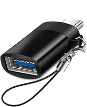 UBRONIK® Black Durable Type c OTG Adapter 3.1 Mobile Connector with Thread Metal High-Speed, Female USB A to USB C Male OTG Adapter Converter for Laptop, Mobile & Other Compatible C Type Devices with OTG