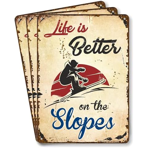 SmartSign Novelty Ski Sign 3-Pack Cover