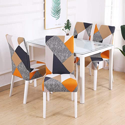 TOMMO Dining Room Chair Covers Set of 6, Stretch Removable Washable Spandex Dining Chair Slipcovers Protectors - Image 2