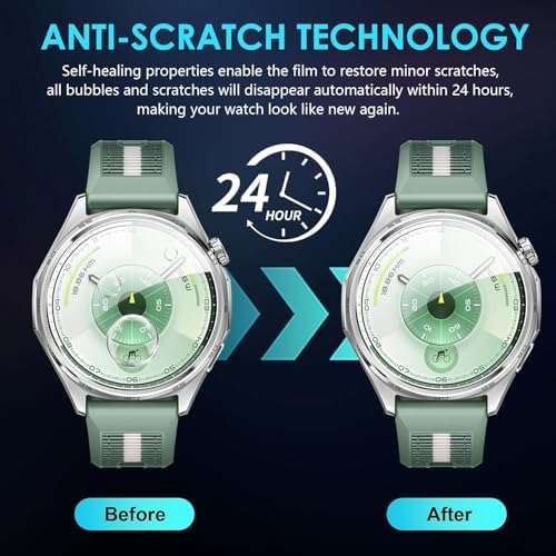 Rongep Huawei Watch GT6 46mm için Kolay Uygulama Aparatlı Ekran Koruyucu 9H Sertliğinde Çizilmeye Karşı Koruyan Dokunma Hassasiyetini ve Görüntü Kalitesini Etkilemeyen Huawei GT6 46mm Koruyucu Cam - Görsel 2