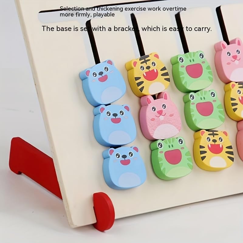 Image of Happy Hues Montessori Four-Color Game Intelligence Toy - Wooden Slide Puzzle for Toddlers,