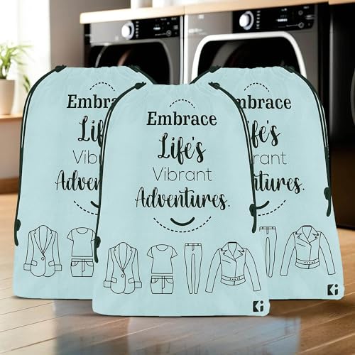 Image of Kuber Industries Pack of 3 Cloth Storage Bag | Non-Woven Storage Organizer | Garments Cover for Laundry | Travel Storage Organizer for Clothing | Travel Cloth Carrying Bag | Medium | Grey