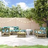 Photo Gallery wkieqaco set di mobili da esterno per esterni, 8 pezzi, set da giardino in legno di pino impregnato Photo Gallery wkieqaco set di mobili da esterno per esterni, 8 pezzi, set da giardino in legno di pino impregnato