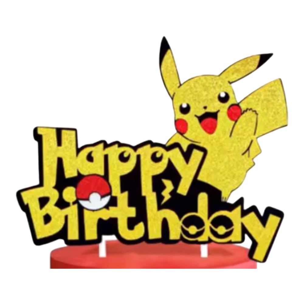 Pokémon Party Supplies | Birthday Cake Toppers | Design 10