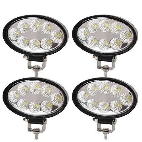 brightum 24 W Foco LED de trabajo weiß12 V 24 V reflector Work Light Faro Luz de trabajo Offroad SUV UTV ATV Trabajo Lámpara Tractor  Excavadora (4 unidades)