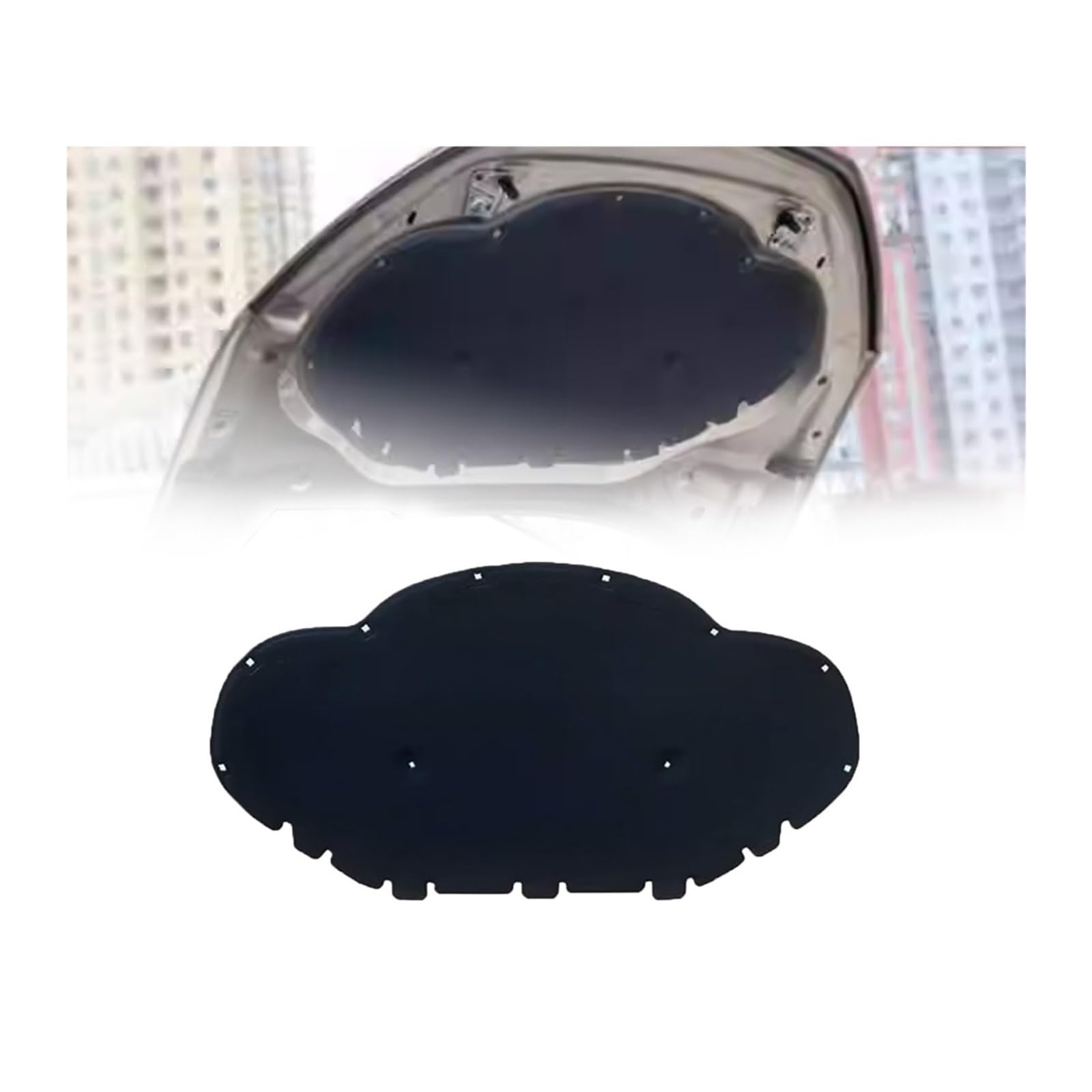 Dlkaddkgf One Color Front Engine Hood Insulation Pad Sound Heat Soundproof Mat Cover Foam Fireproof Compatible For Skoda Octavia Pro 2021-2024