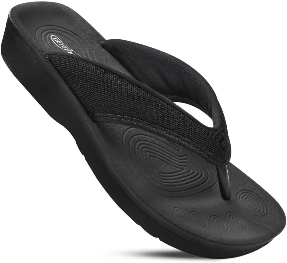 Open Toe Slippers for Women Outdoor Arch Support Sandals Planter Fasciitis Relief Comfortable Soft Footbed & Stylish Straps with Non-Slip Sole Travel Fashion Slides Footwear