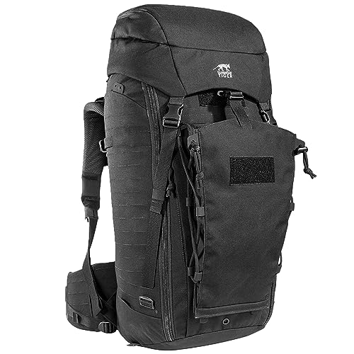 Tasmanian Tiger TT Rucksack Modular Pack 45+ Molle-Kompatibler Backpacker Trekking-Rucksack Abschließbar 50L Gesamt-Volumen, Schwarz