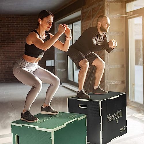 Yes4All 3 in 1 Non-Slip Wooden Plyo Box, Plyometric Box for Home Gym and Outdoor Workout - Image 7