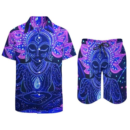 Conjunto de playa de hombre con camiseta de botones para vacaciones y tardes de relax 5