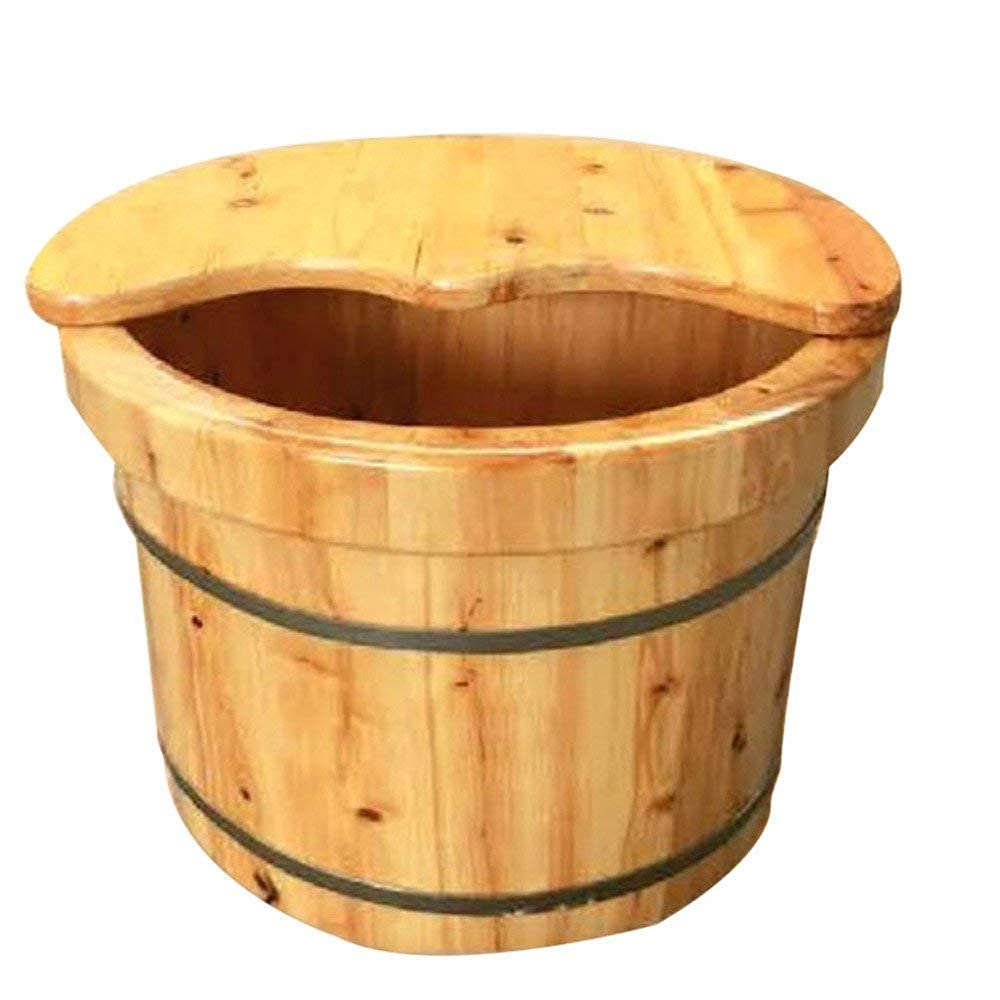 Natural Wooden Footbath Bucket,Pedicure Basin Steamed Foot Bucket Fumigation Foot Bath Barrel Home Health Pedicure Barrel Oak Foot Bath Wooden Foot Basin lofty ambition hopeful