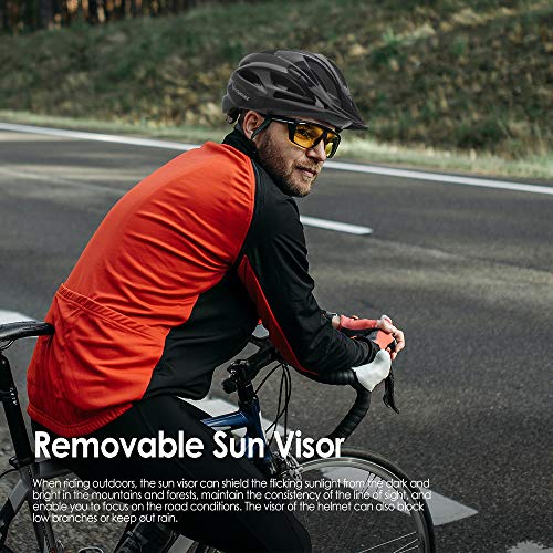 Victgoal Adults Bike Helmet for Men Women Detachable Magnetic Goggle Visor Bicycle Helmet with LED Rear Light Cycling… - Image 7