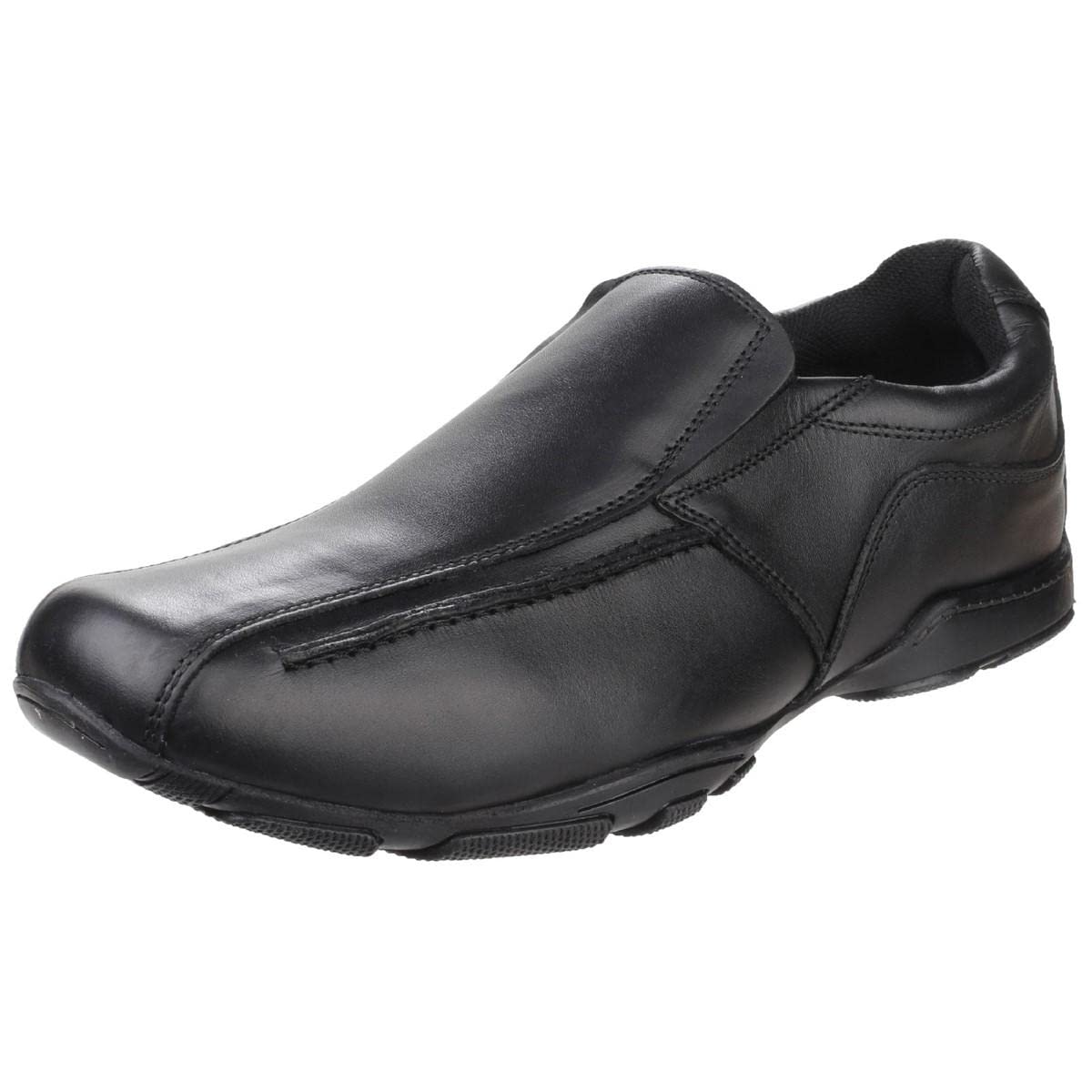 Hush Puppies Boy's Bespoke Senior School Uniform Shoe, Black Black, 6.5 UK