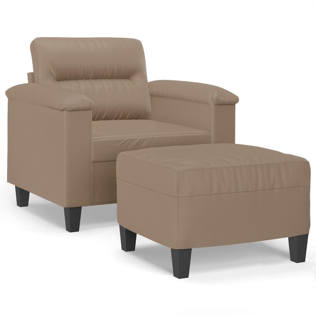 Sillón de relax con reposapiés de piel sintética que garantiza la máxima comodidad en el dormitorio