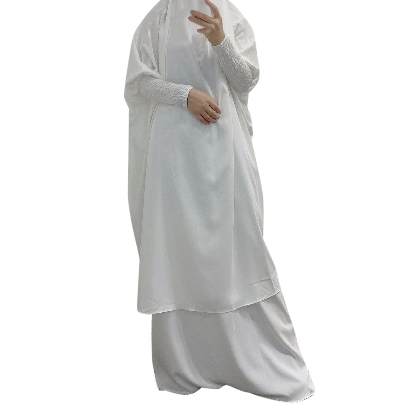 CLMJHG Abaya für Damen, muslimische Kleider, Robe, Damen, muslimisches Abaya-Kleid, Ramadan-Gebetskleidungsstück, Hijab mit Kapuze, Dubai, vollständige Abdeckung, Islam-Robe, afrikanischer