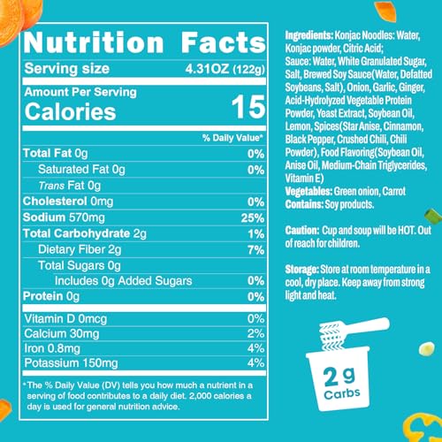 Image of Hethstia Konjac Noodle Soup Cups Pho Flavor Shirataki Noodles, 6 Packs | Vegan, Gluten-Free, Sugar-Free, Fat-Free, Low-Carb, Low-Calorie, Keto, Healthy Asian Ramen, Quick Meal, Gift-Ready