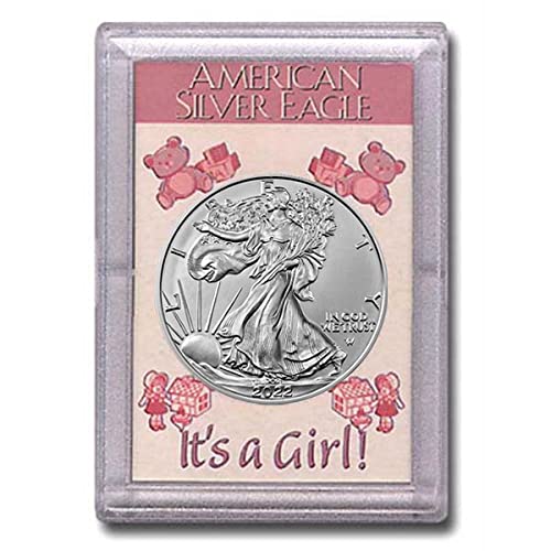 2022 American Silver Eagle in "It's a Girl" Holder Dollar Uncirculated US Mint