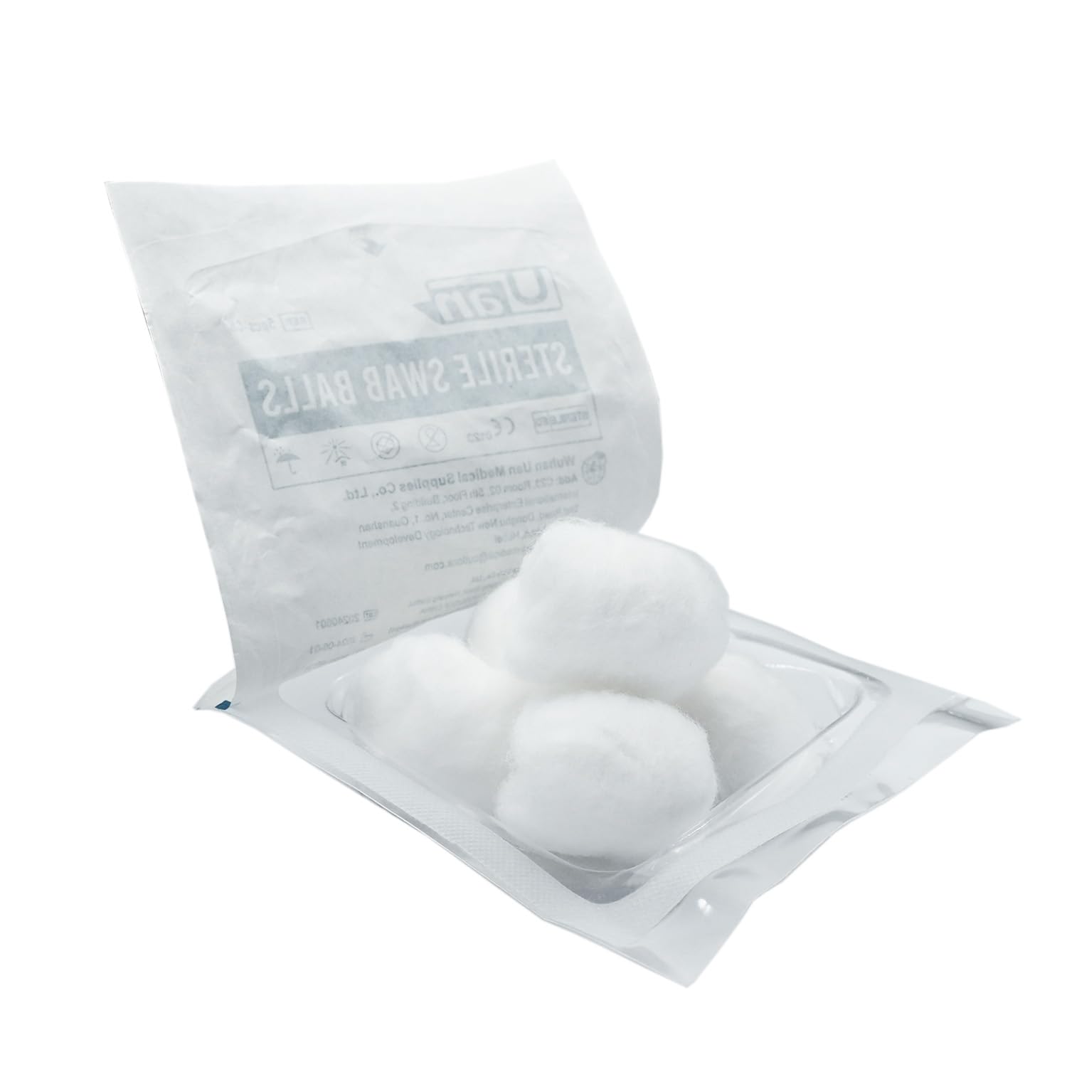 UAN Medical Cotton Balls - Sterile Cotton Balls for Medical Use, 100% Pure Cotton Balls, SOFE Swab Ball, Individually Packaged (40pack, 2 Box)