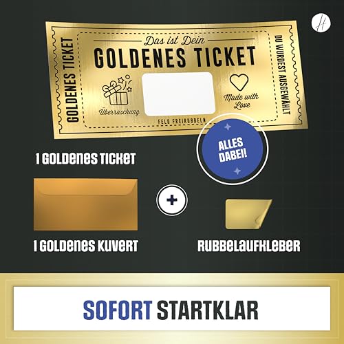 Gutschein zum selber ausfüllen mit Rubbelaufkleber - Rubbelkarte zum beschriften - Geschenke für Frauen, Geschenk für Freundin, Geburtstagskarte, Kinogutschein, Geburtstagsgeschenk, Reisegutschein