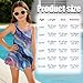 Wanyint Girls One Piece Swimsuit with Skirt, Scoop Neck & V Back Fashion Swimming Bathing Suit Sleeveless Summer Beach Swimwear for Kids Age 8-9, Purple Blue Gold Marble