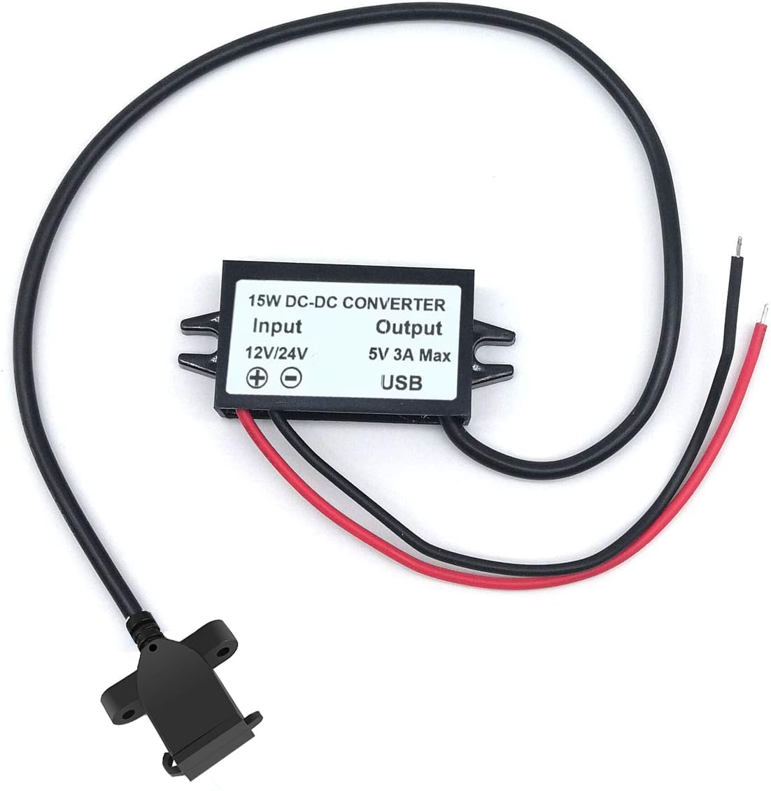 DC12V/24V to 5V 3A USB Converter Buck Module Power Adapter DC Power Adapter Car Power Converter