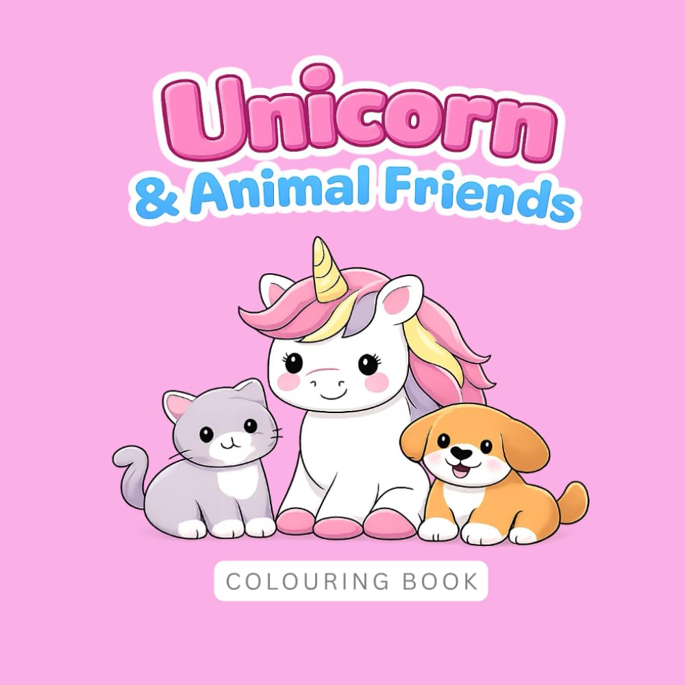 Unicorn and Animal Friends Colouring book