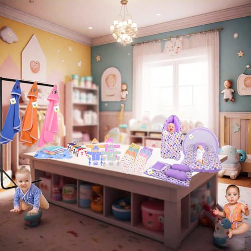 Image of Toddylon New Born Baby Clothes & Bedding Combo Gift Pack (0-6 Months) Purple