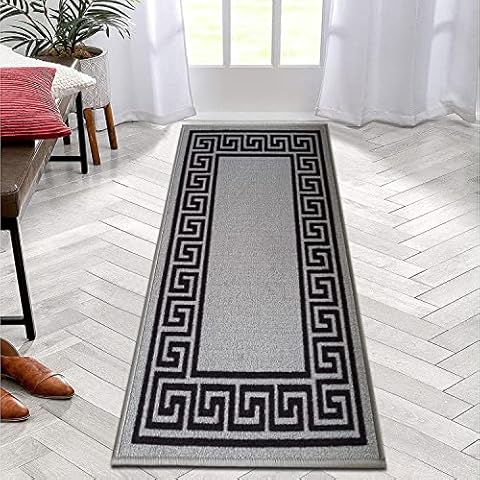 B&B Greek Key Washable Entrance Doormat Cover