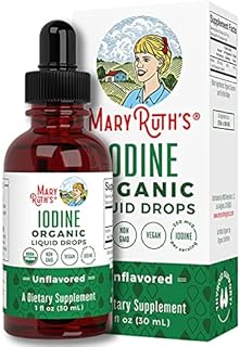 Potassium Iodide | Iodine Supplement | 1 Year Supply | Iodine Drops | USDA Organic | Nascent Iodine | Vegan | Packaging May Vary | 1 Fl Oz