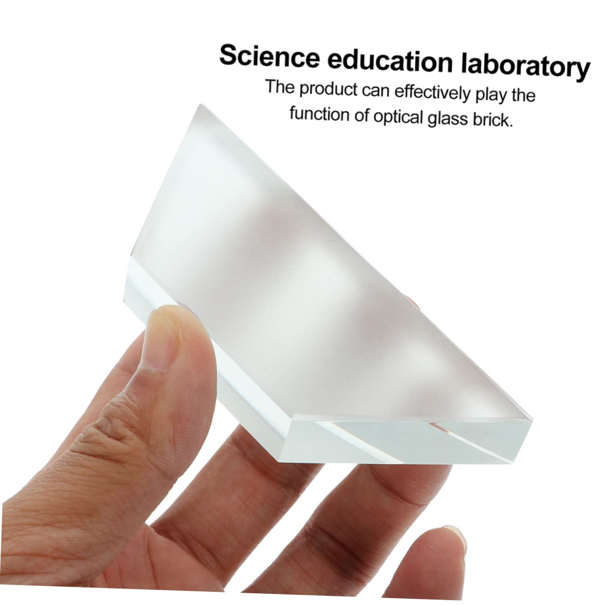 VILLFUL 2pcs Physics Experiment Mini Triple Prism DIY Optical Prism Physics Opticals Lens Optical Photography Prism Spherical Convex Lens Physical Optical Lens Prism Desk Ornament Glass