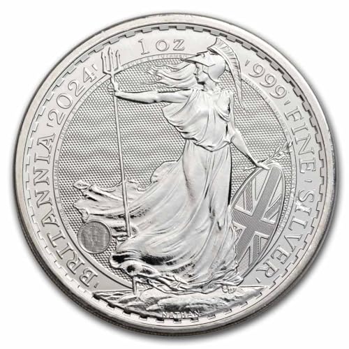 2024 UK Great Britain King Charles 1 oz Silver Britannia Coin 999 2 Pounds Brilliant Uncirculated New