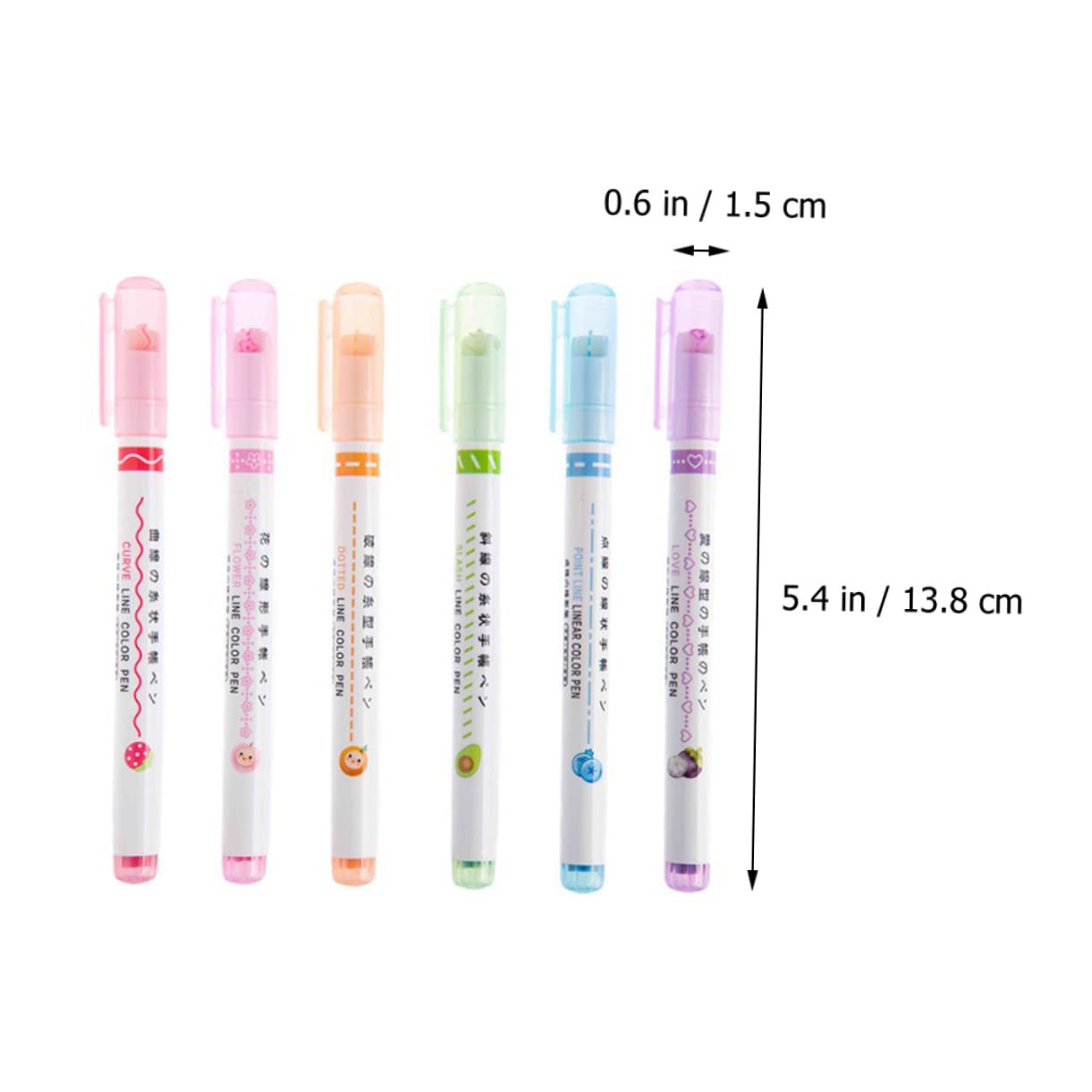 STOBOK 12stücke Teiliges Set Handgezeichneter Highlighter Pens Leuchtenden Farben Schnelltrocknende Marker Für Notizen Zeichnungen Und Kreative Projekte Für Schüler Und Studierende
