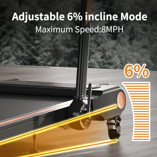 Image of Foldable Treadmill with Incline, Removable Walking Pad with Desk Workstation, 4 in 1 3.5 HP Compact Folding Small Walking Treadmill, 300 Lbs Capacity for Home Office