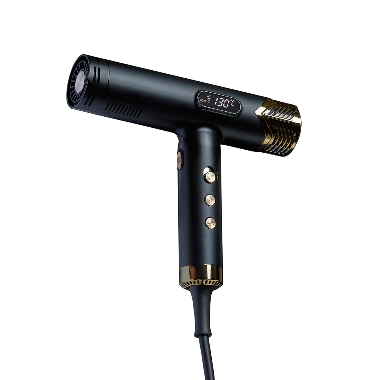 SWISSLISS – Secador de pelo La Divine Edition Black & Gold – Kit de hebillas – Motor sin escobillas 120000 rpm – 1800 W