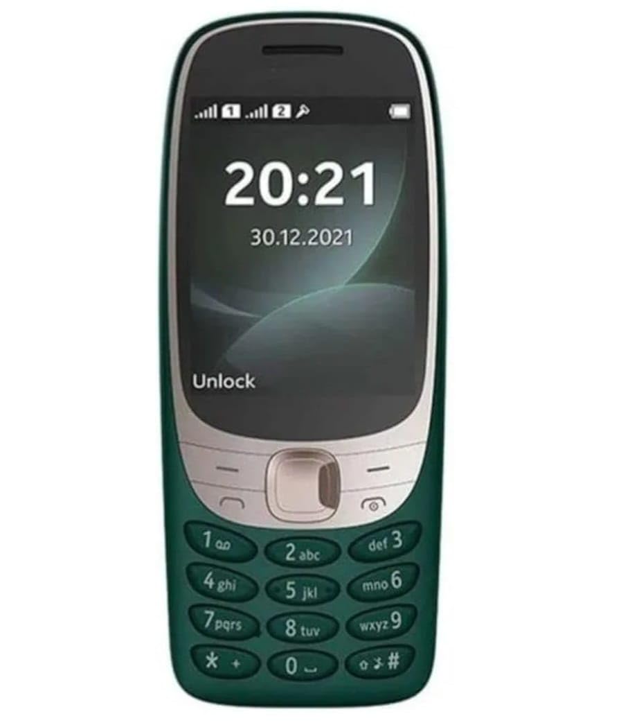6310 Mobile Phone Compatible Dual SIM (Dark Green)