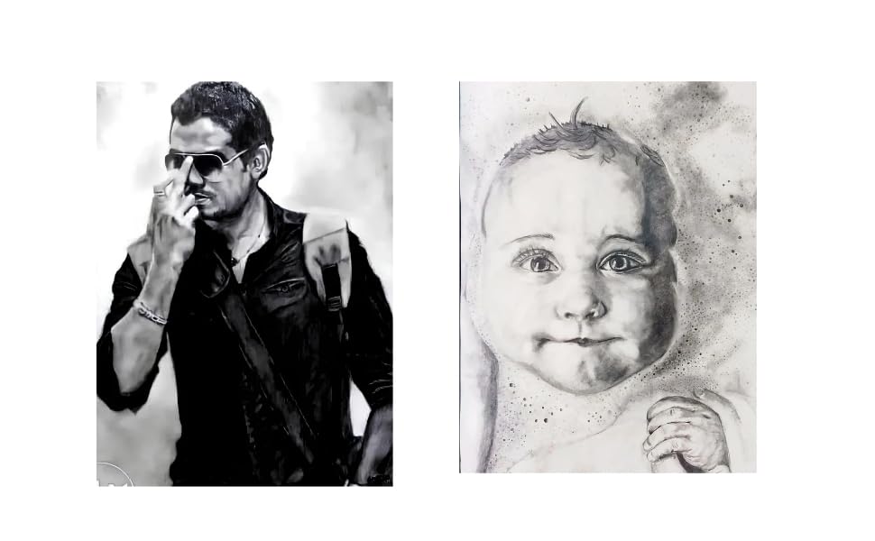 Customized Handmade pencil sketch portrait on A3 size | Best gift for birthday, Anniversary, Valentine's day