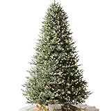 Balsam Hill BH Balsam Fir Full Tree - Realistic Artificial Christmas Tree with Premium Stand & Easy Assembly for Indoor Holiday Decorating, Clear, 7.5ft