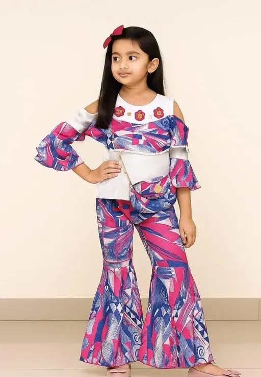 Image of CHRYSANTHEM Adorable Baby Top & Bottom Set | Printed Casual