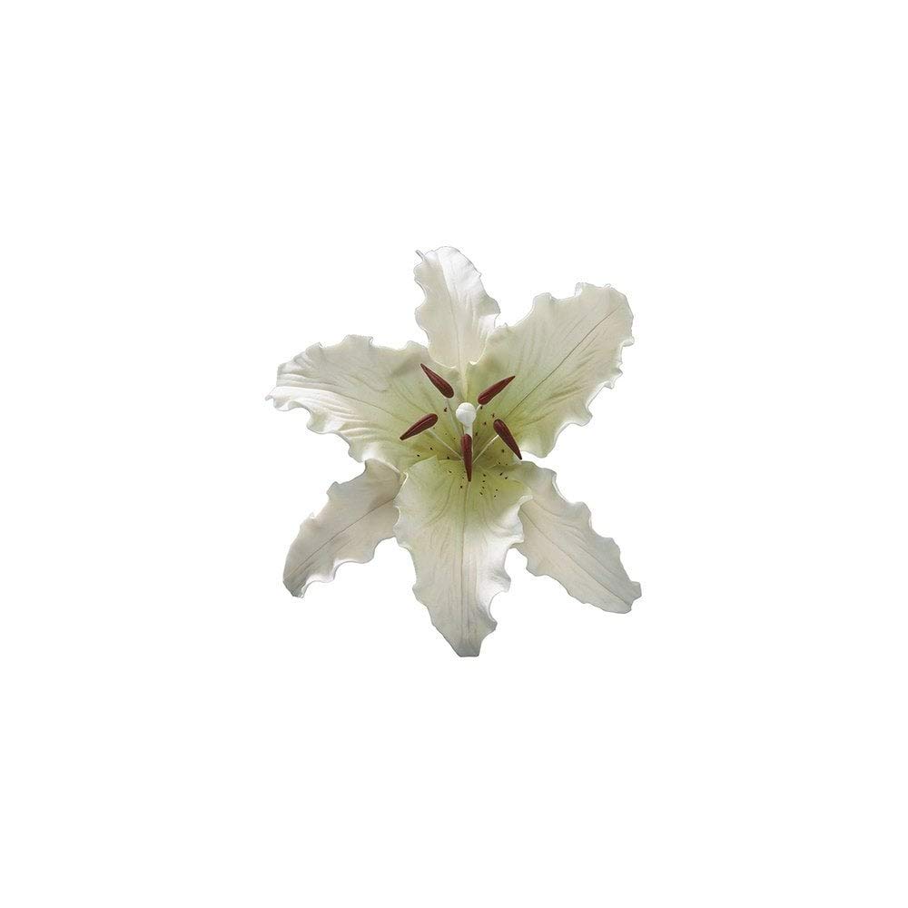 White Stargazer Lily Sugar Flower Anniversary Wedding Cake Spray
